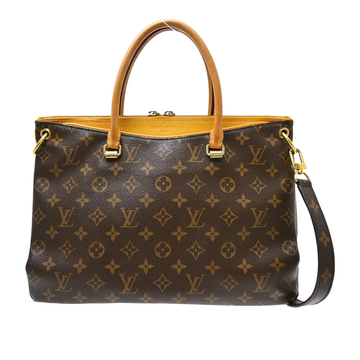 Louis Vuitton Pallas Tote Monogram Canvas with Leather, Brown, Canvas, Handbag