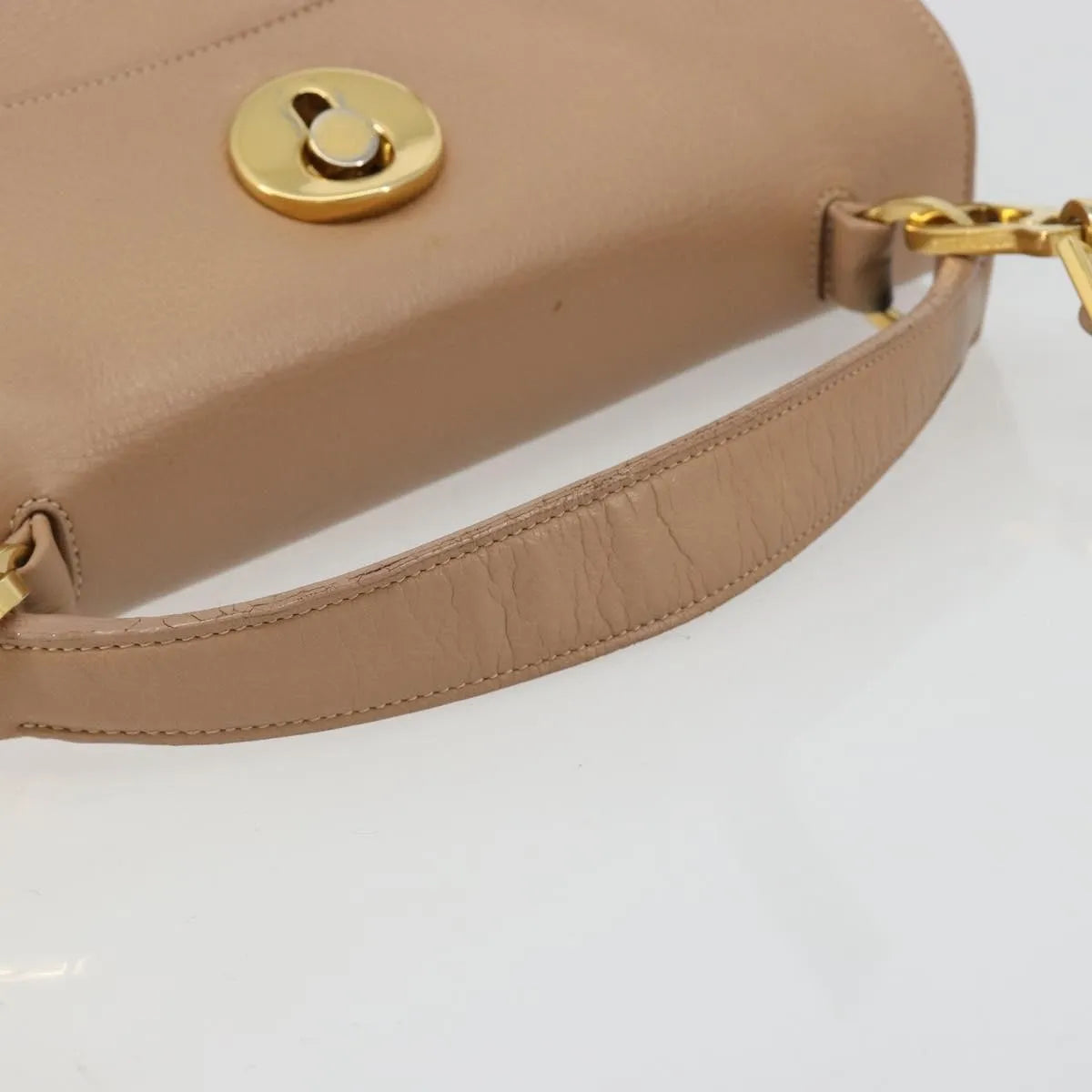 Saint Laurent Muse Two Leather, Beige, Leather, Handbag