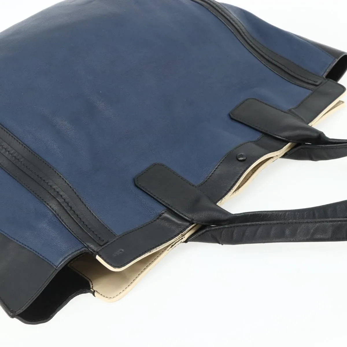 Chloe Alice Tote Leather, Navy, Leather, Tote Bag