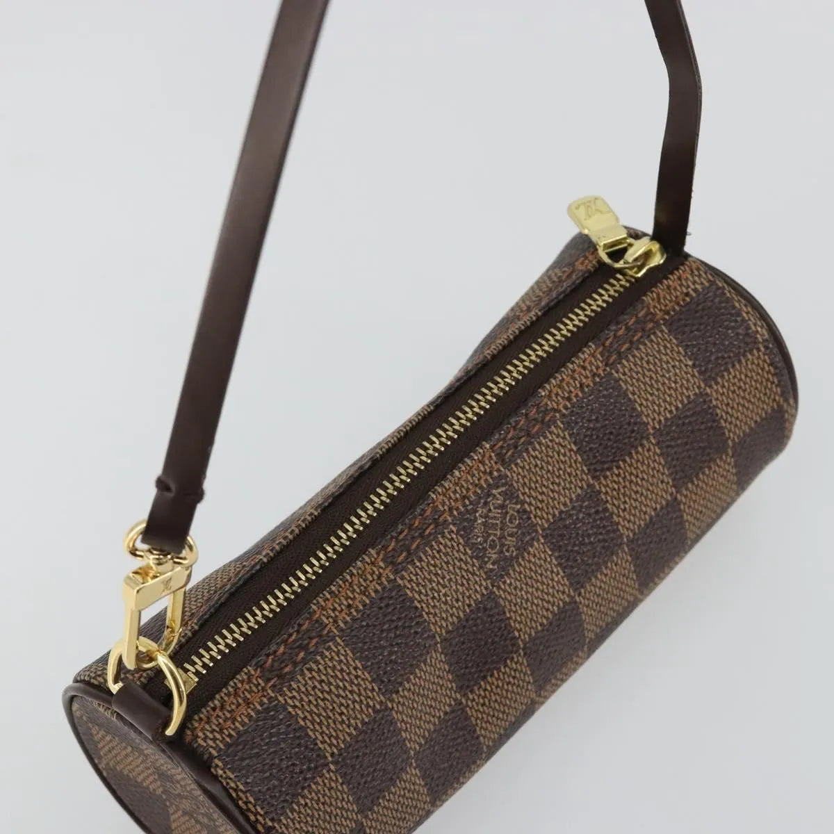 Louis Vuitton Papillon Pochette Damier, Brown, Canvas, Clutch