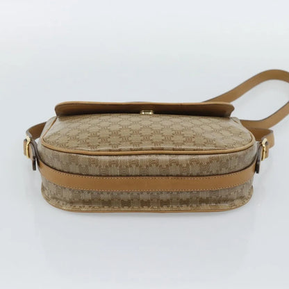 Celine Vintage Macadam Canvas, Beige, Canvas, Shoulder Bag