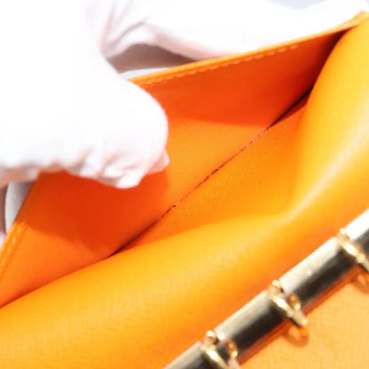 Louis Vuitton Agenda Cover Epi, Orange, Leather, Clutch