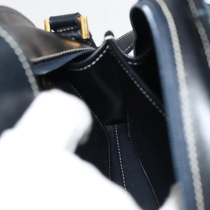 Christian Dior Vintage Leather, Black, Leather, Shoulder Bag