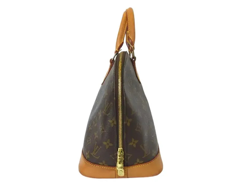 Louis Vuitton Alma Monogram, Brown, Canvas, Handbag