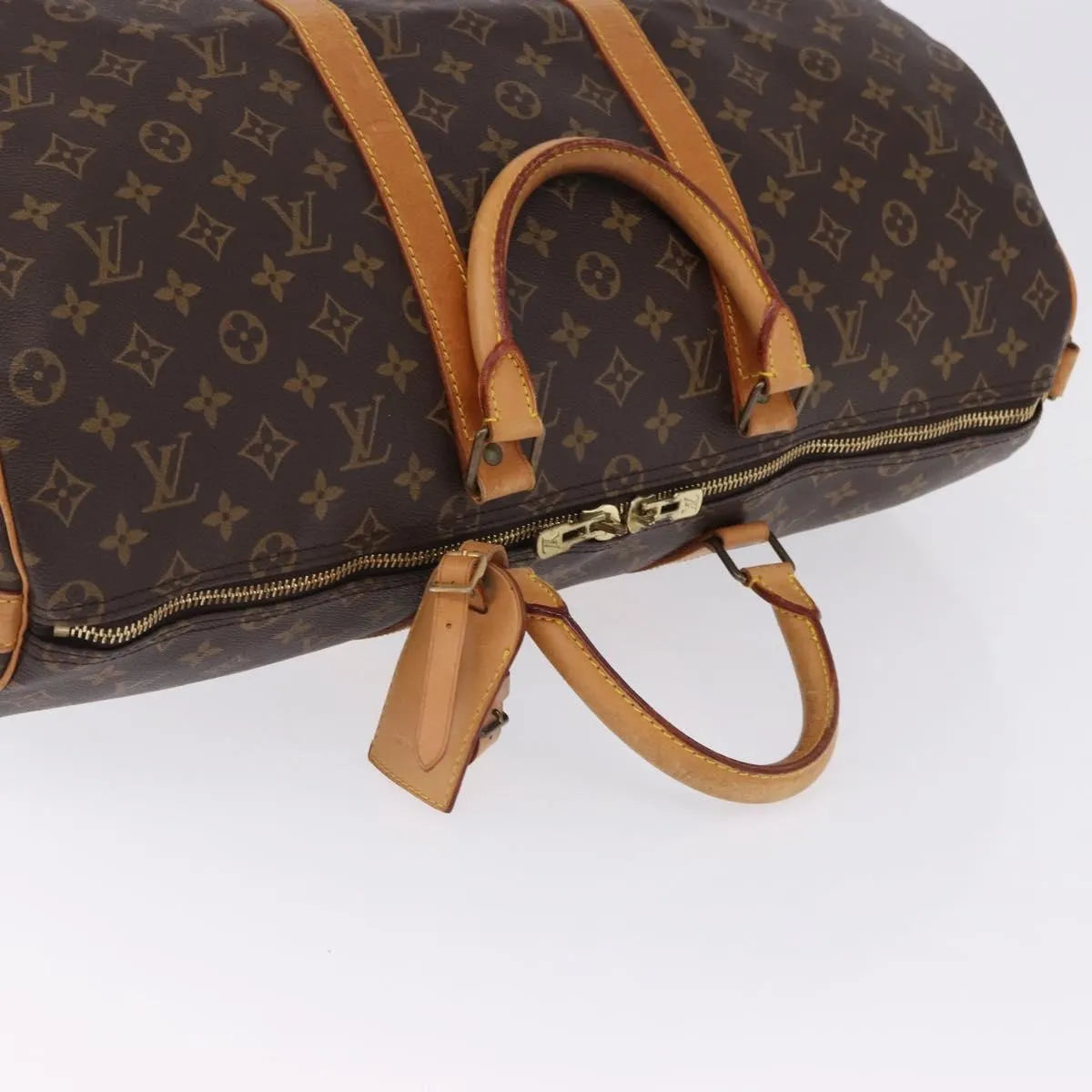 Louis Vuitton Keepall Bandoulière Monogram, Brown, Canvas, Travel Bag