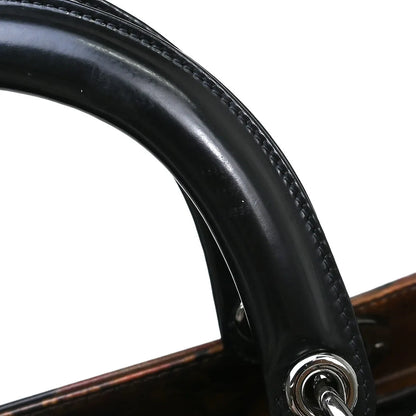 Christian Dior Vintage Lady Dior Patent Patent leather, Brown, Patent Leather, Handbag