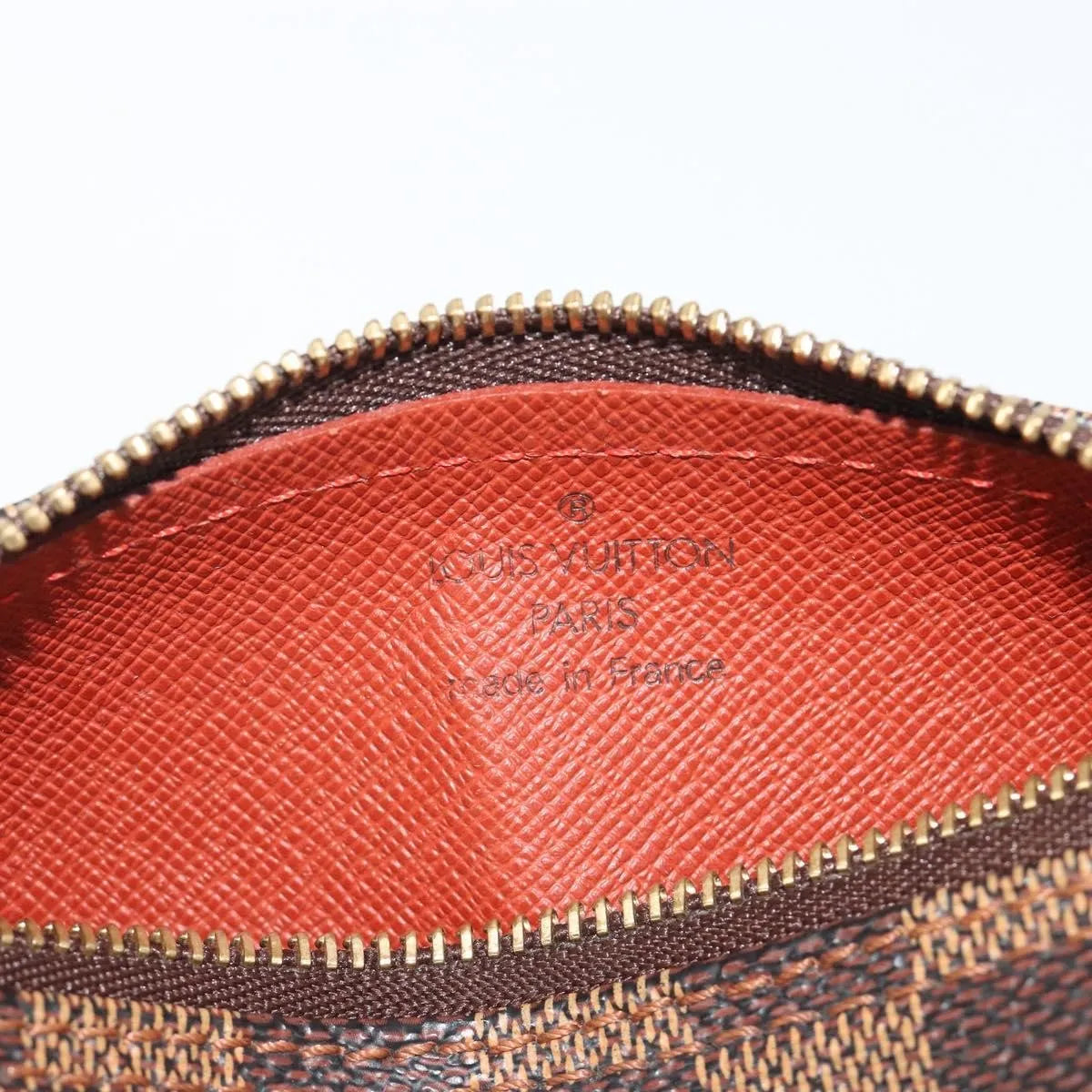Louis Vuitton Papillon Pochette Damier, Brown, Canvas, Clutch
