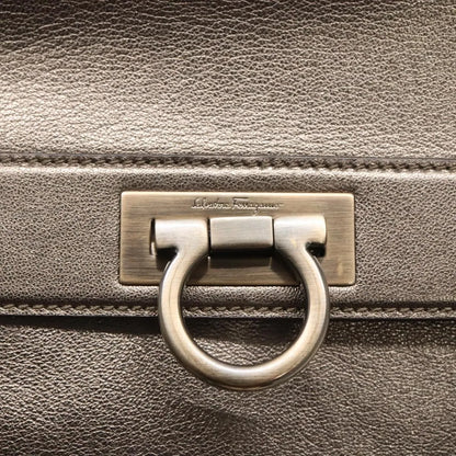 Salvatore Ferragamo Sofia Satchel Leather, Gold, Leather, Handbag
