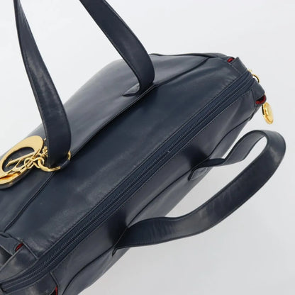Christian Dior Vintage Leather, Navy, Leather, Handbag