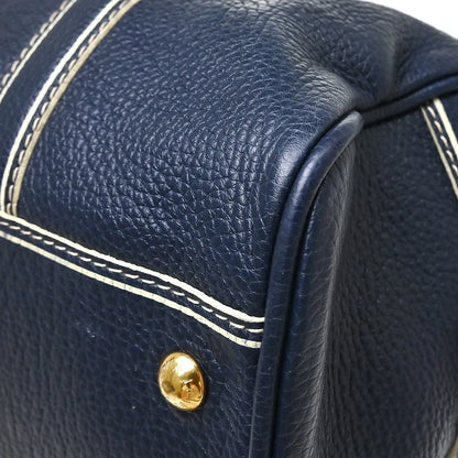 Louis Vuitton Carryall Leather, Blue, Leather, Travel Bag