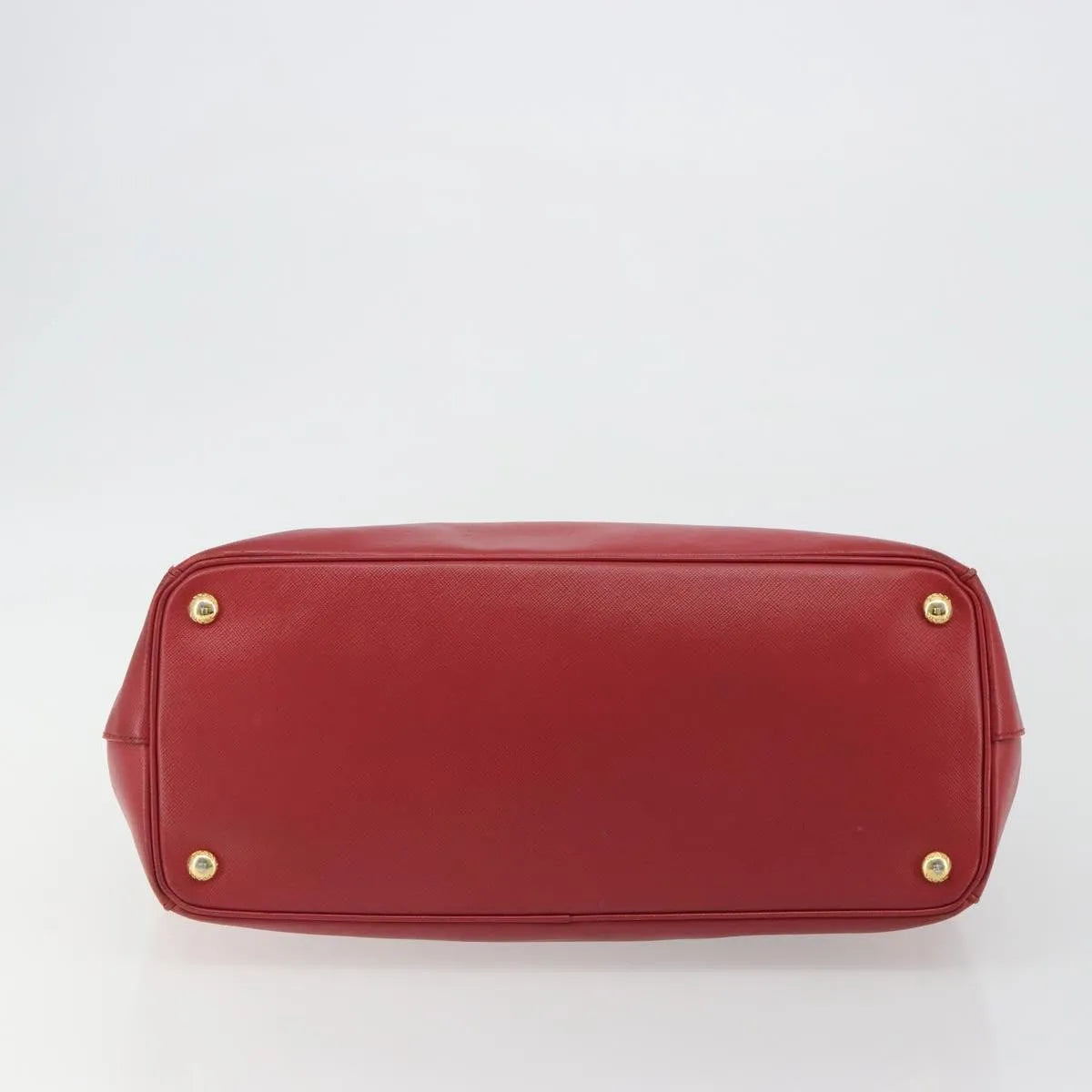 Prada Double Zip Lux Tote Saffiano Leather, Red, Leather, Handbag