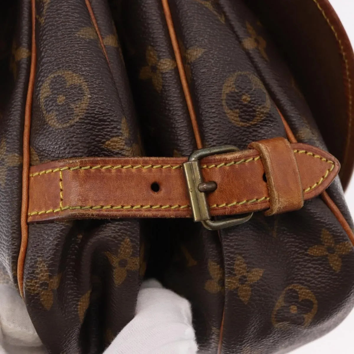 Louis Vuitton Saumur Monogram, Brown, Canvas, Shoulder Bag