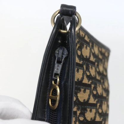 Christian Dior Vintage Trotter Canvas, Navy, Canvas, Shoulder Bag