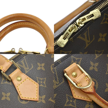 Louis Vuitton Alma Monogram Canvas, Brown, Leather, Handbag