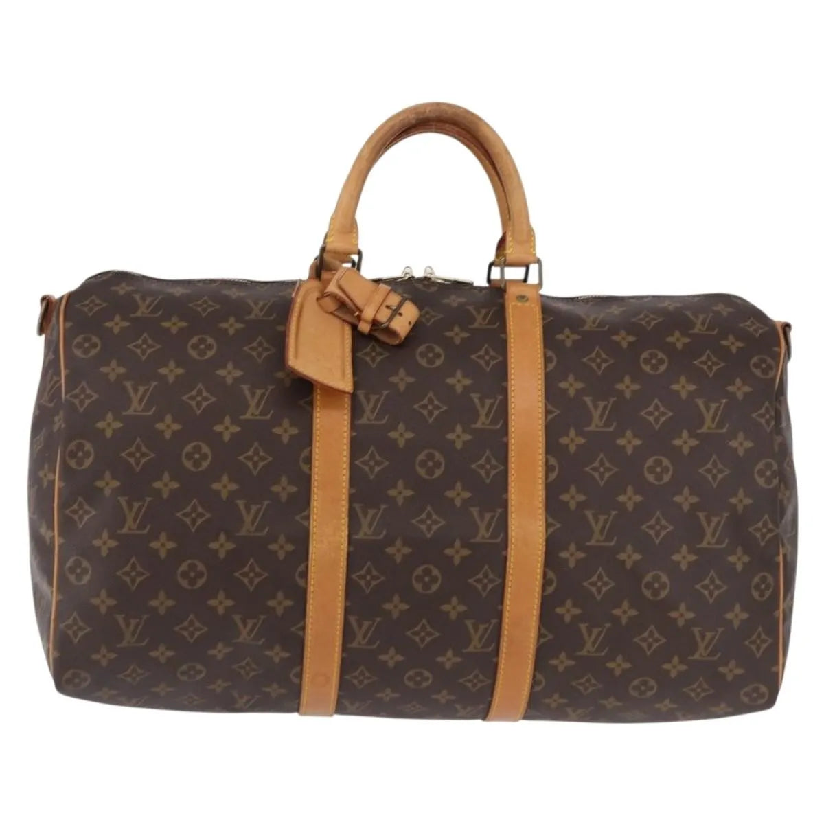 Louis Vuitton Keepall Bandoulière Monogram, Brown, Canvas, Travel Bag