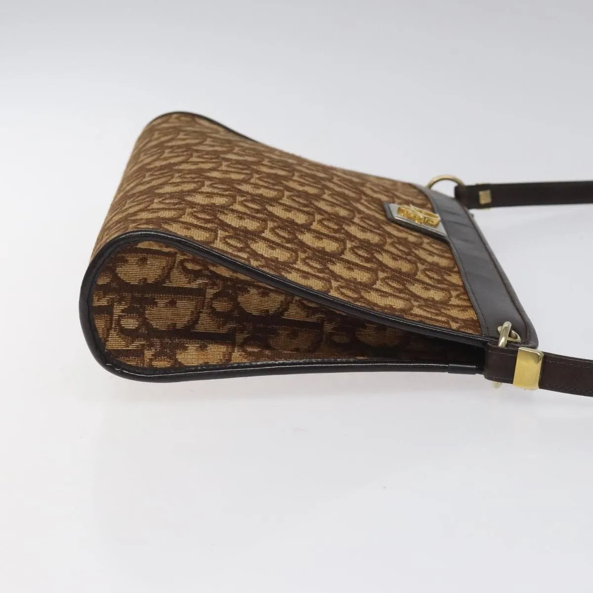 Christian Dior Vintage Trotter Canvas, Brown, Canvas, Shoulder Bag