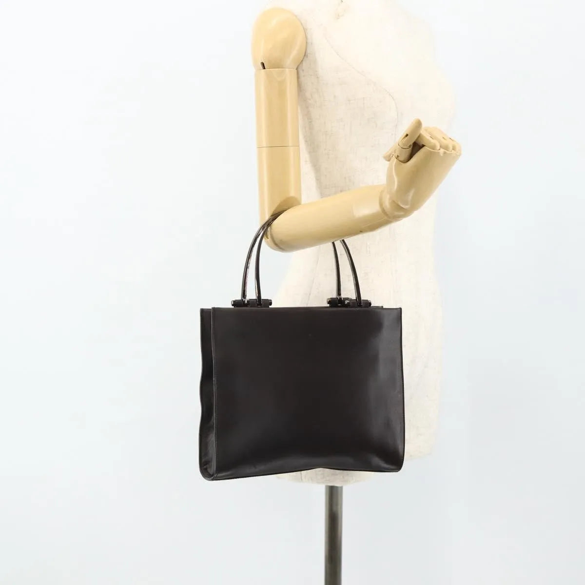 Gucci Vintage Leather, Brown, Leather, Handbag