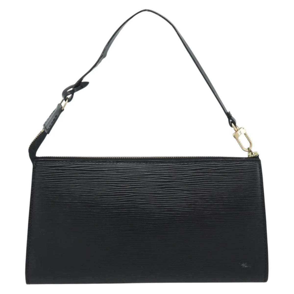 Louis Vuitton Pochette Accessoires Epi, Black, Leather, Clutch