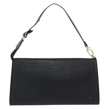 Louis Vuitton Pochette Accessoires Epi, Black, Leather, Clutch