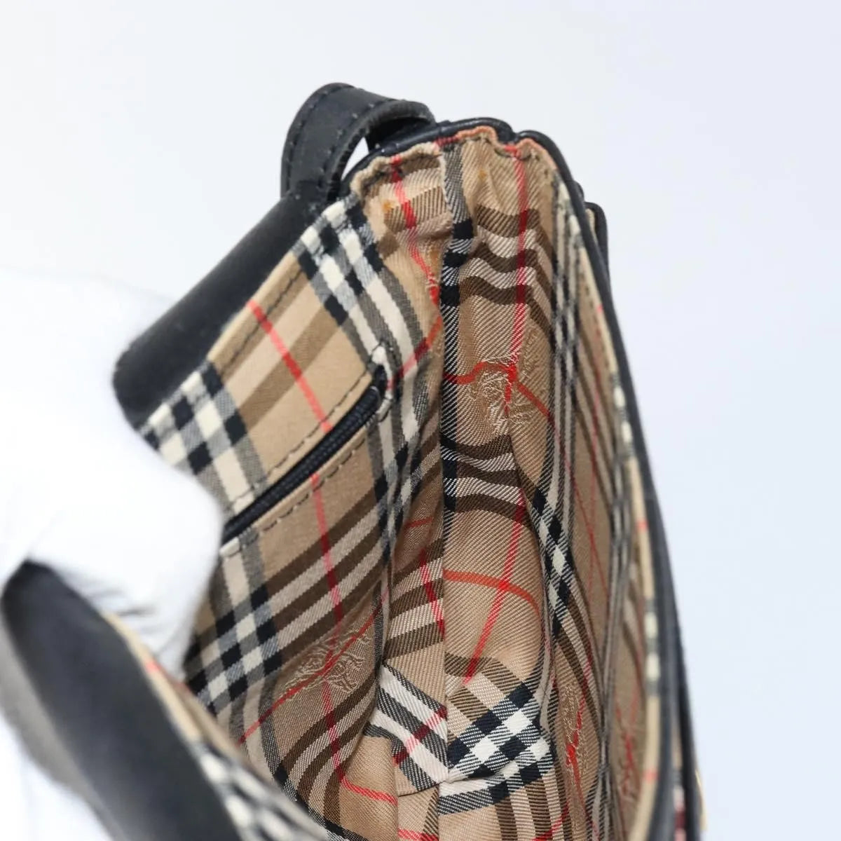Burberry Flap Shoulder Leather, Black, Leather, Shoulder Bag