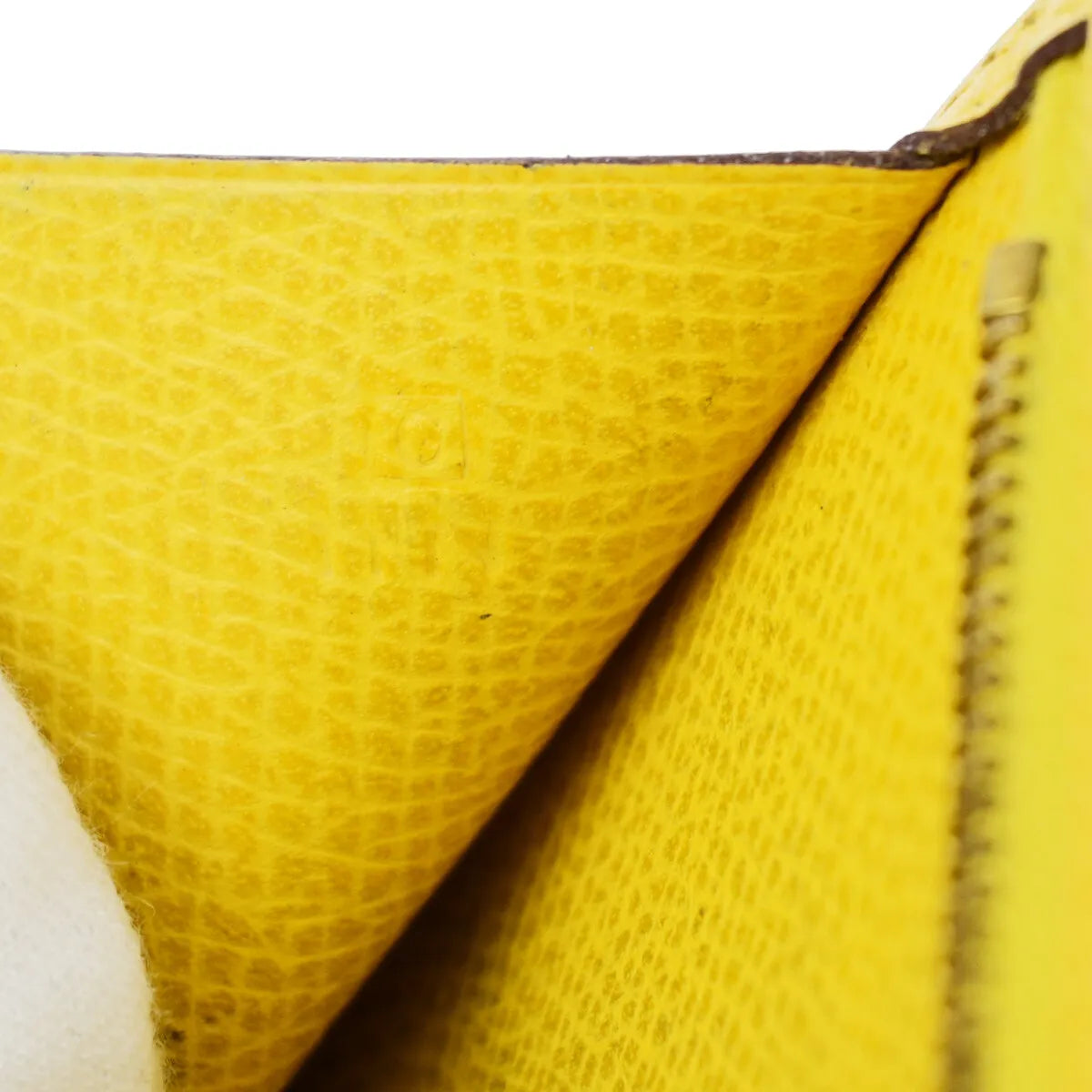 Hermes Bearn Trifold Epsom, Yellow, Leather, Wallet