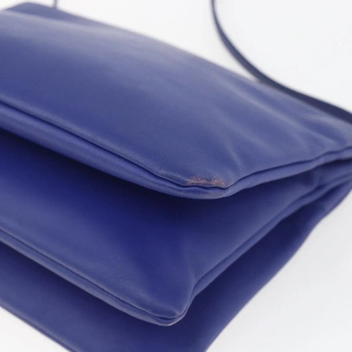 Celine Trio Leather, Blue, Leather, Shoulder Bag