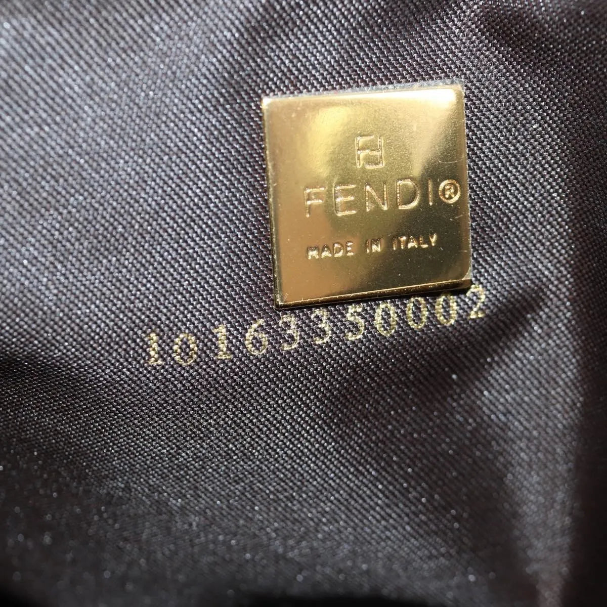 Fendi Mamma Baguette Zucca patent leather, Brown, Canvas, Shoulder Bag
