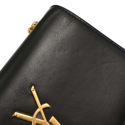 Saint Laurent Kate leather, Black, Leather, Shoulder Bag
