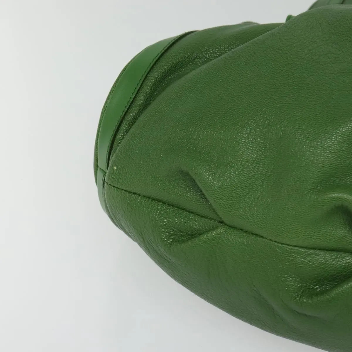 Bvlgari Chandra Hobo Leather, Green, Leather, Handbag
