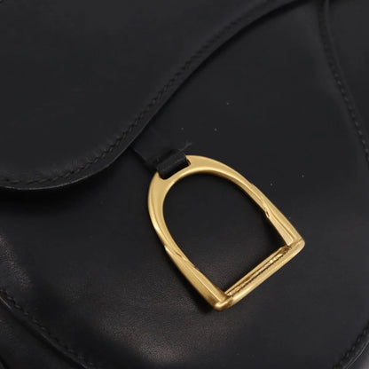 Gucci Vintage Leather, Black, Leather, Shoulder Bag