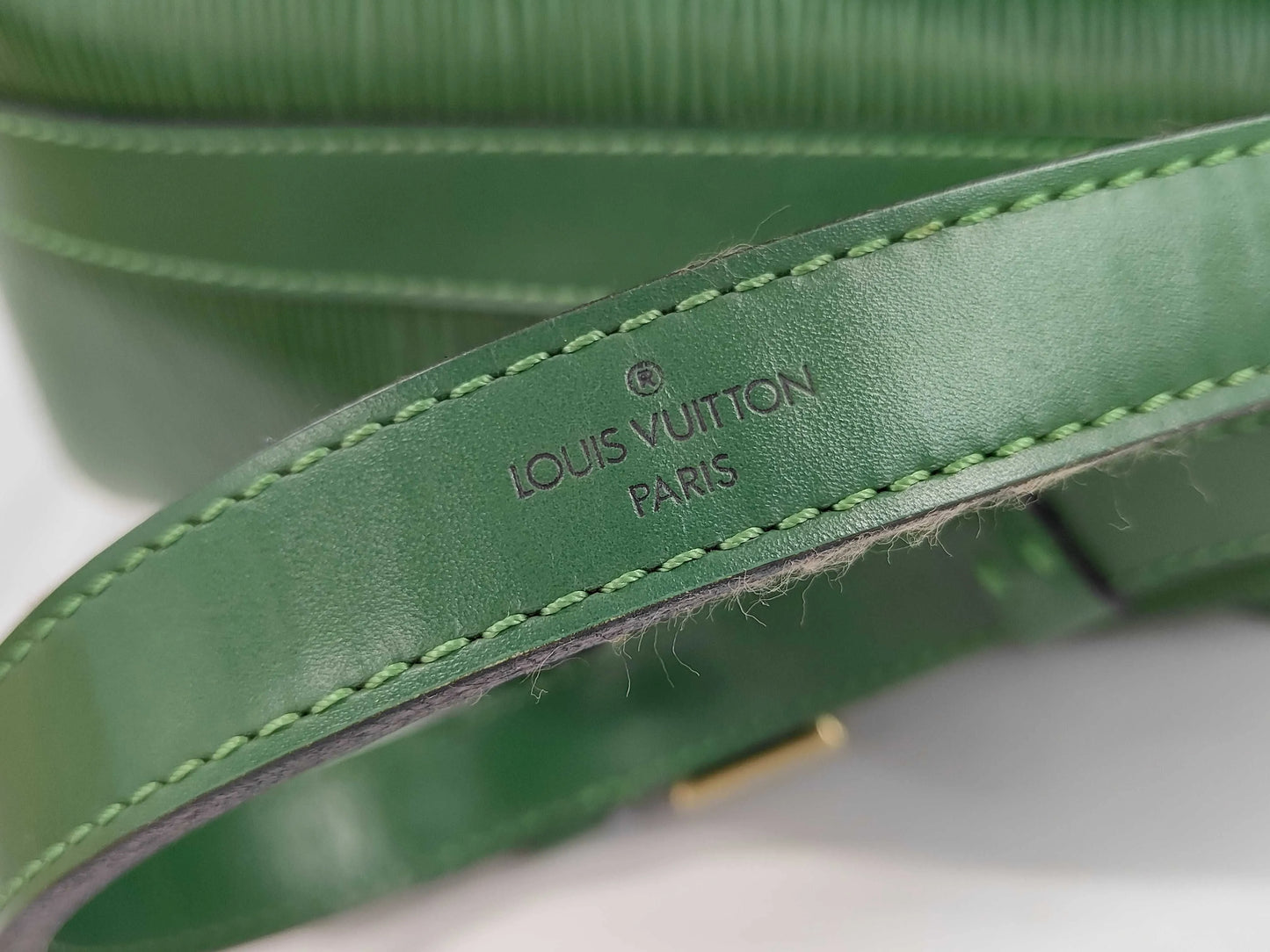 Louis Vuitton Petit Noe Epi Leather, Green, Leather, Shoulder Bag