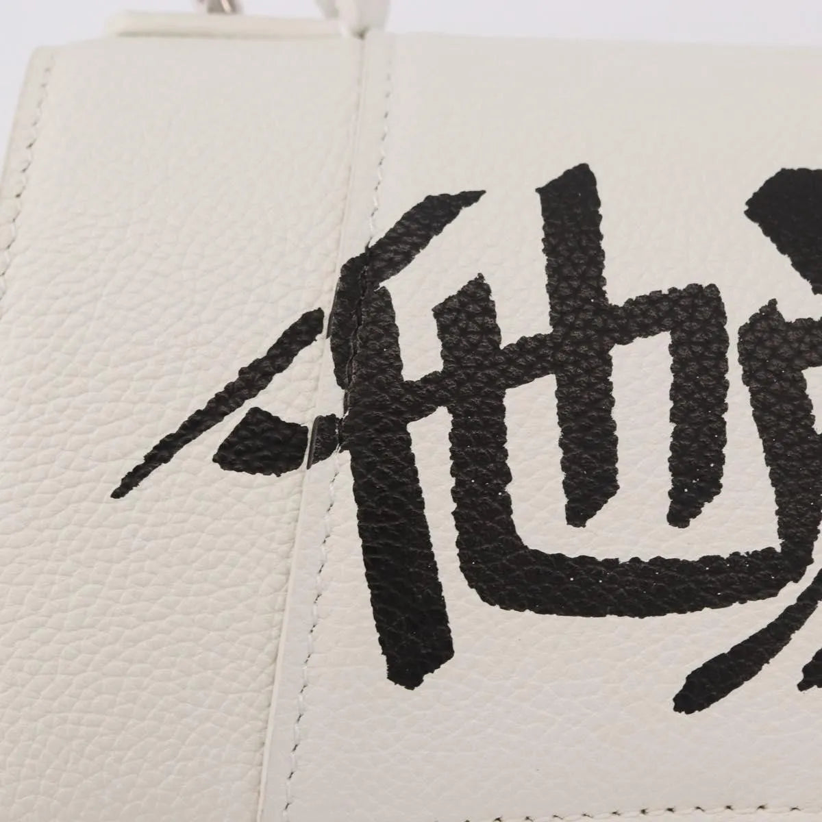 Balenciaga Hourglass Top Handle Leather, White, Leather, Handbag