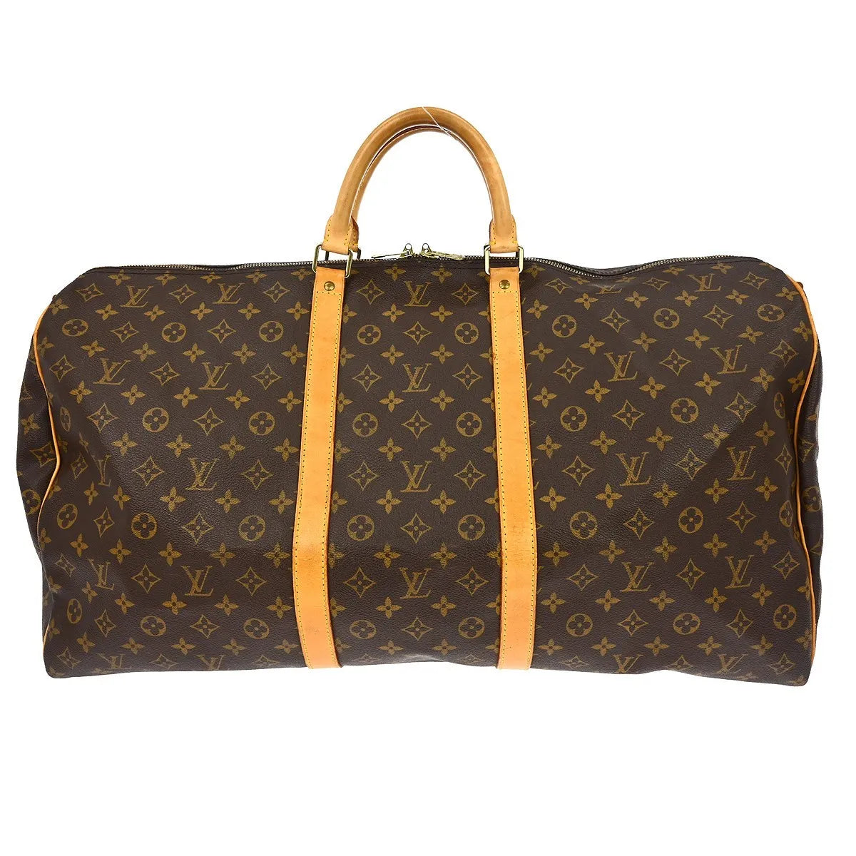 Louis Vuitton Keepall Bandoulière Monogram, Brown, Canvas, Travel Bag