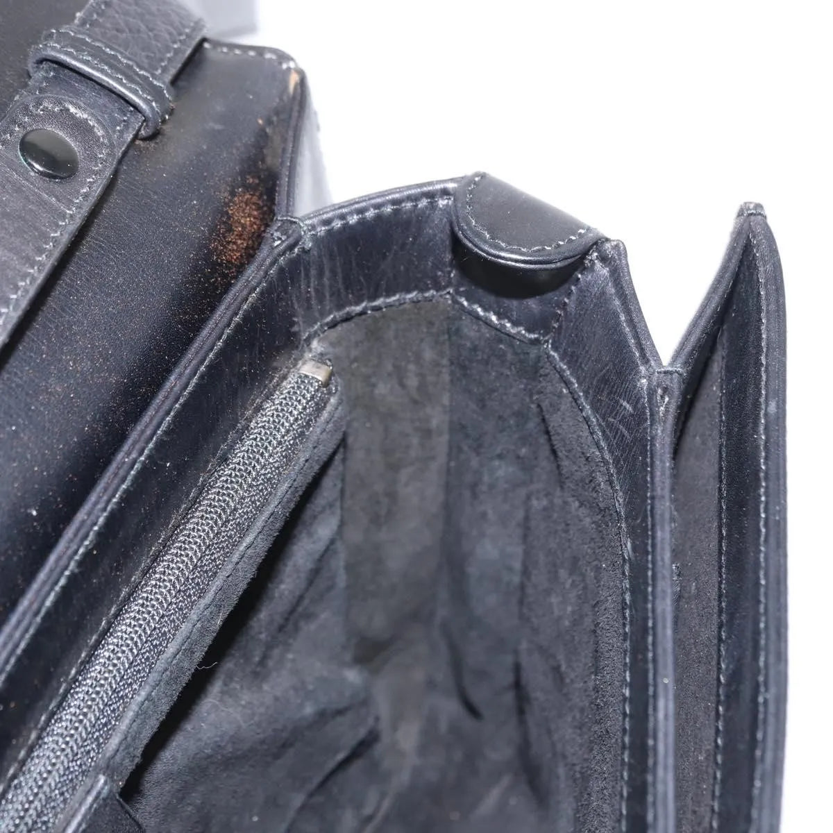 Gucci Vintage Leather, Black, Leather, Shoulder Bag