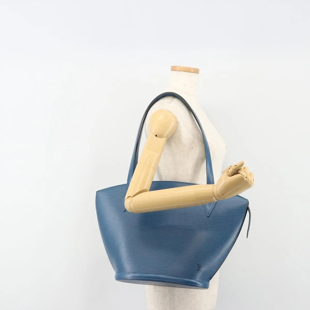 Louis Vuitton Saint Jacques Epi, Blue, Leather, Shoulder Bag