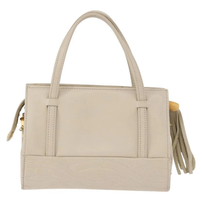 Fendi Vintage Handbag Leather, Beige, Leather, Handbag
