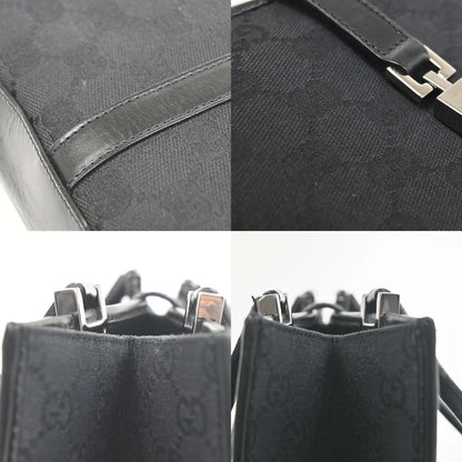 Gucci Jackie Tote GG Canvas and leather, Black, Canvas, Handbag