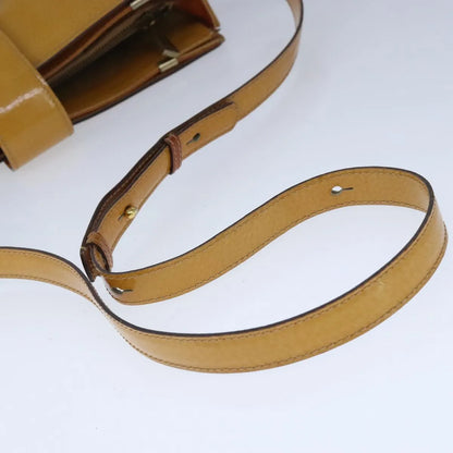 Celine Shoulder bag circle logo Patent leather, Camel, Patent Leather, Shoulder Bag