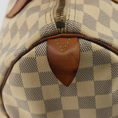 Louis Vuitton Speedy Damier, White, Canvas, Handbag