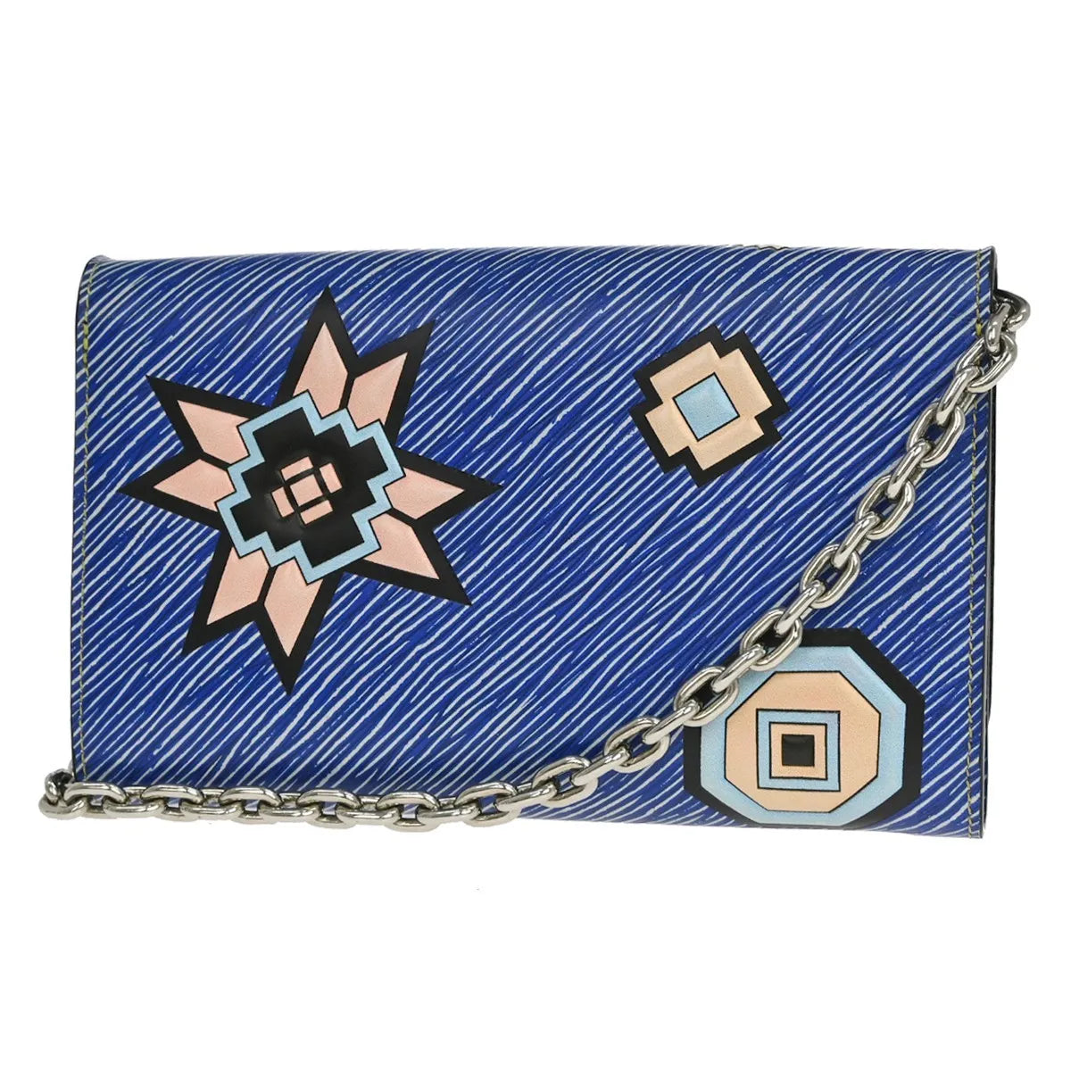 Louis Vuitton Twist Chain Limited Edition Azteque Epi Leather, Blue, Leather, Shoulder Bag