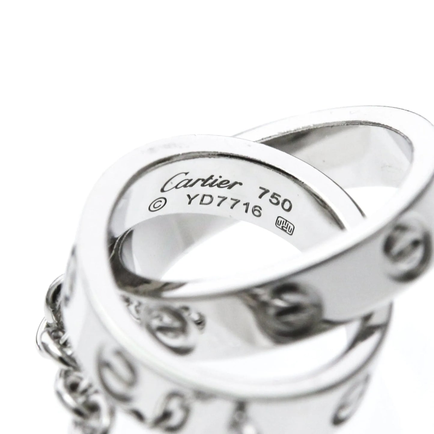 Cartier Love Interlocking 18K White Gold, Silver, White Gold, Bracelet