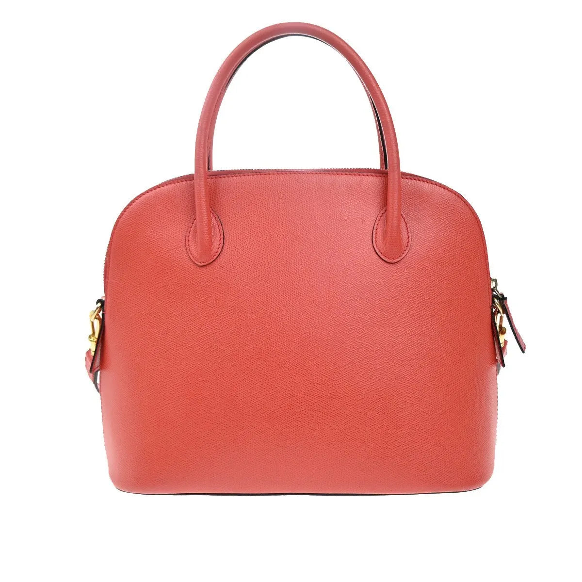 Celine Vintage Convertible Bowler Leather, Red, Leather, Handbag