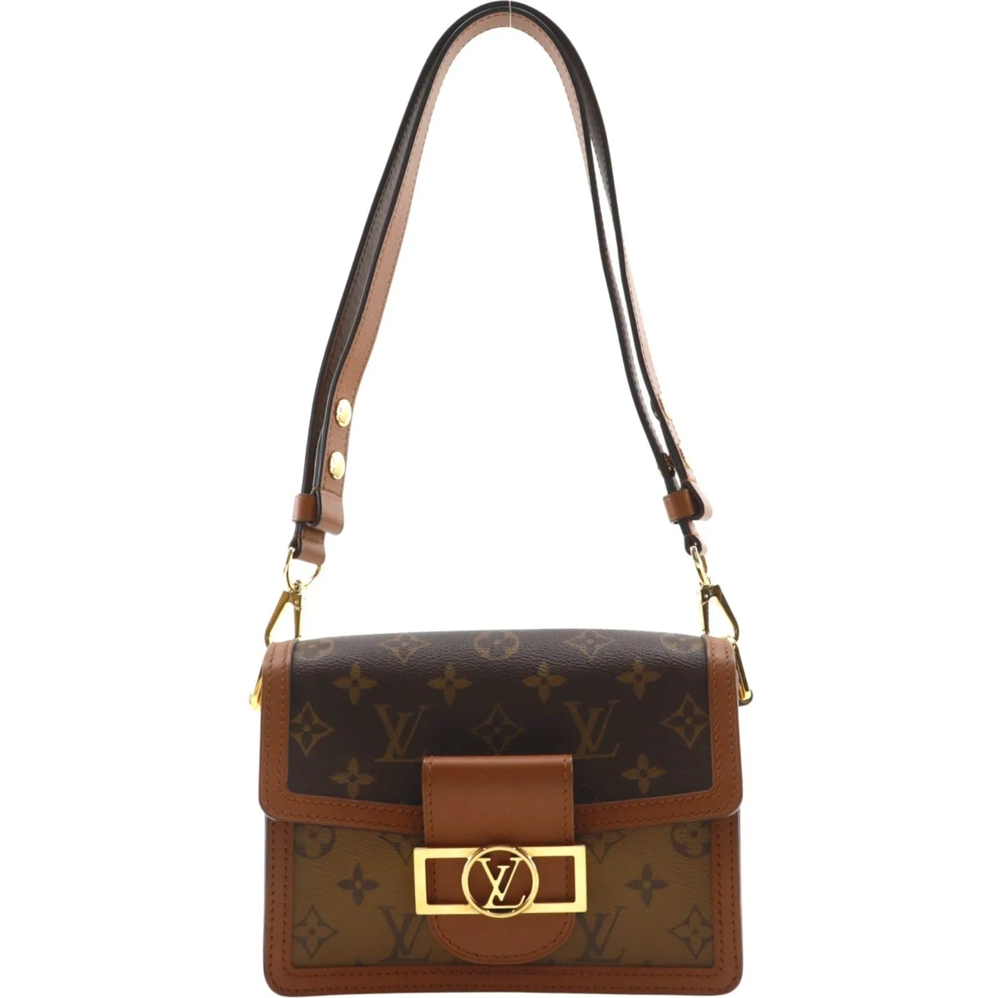 Louis Vuitton Dauphine Reverse Monogram Canvas, Brown, Canvas, Shoulder Bag