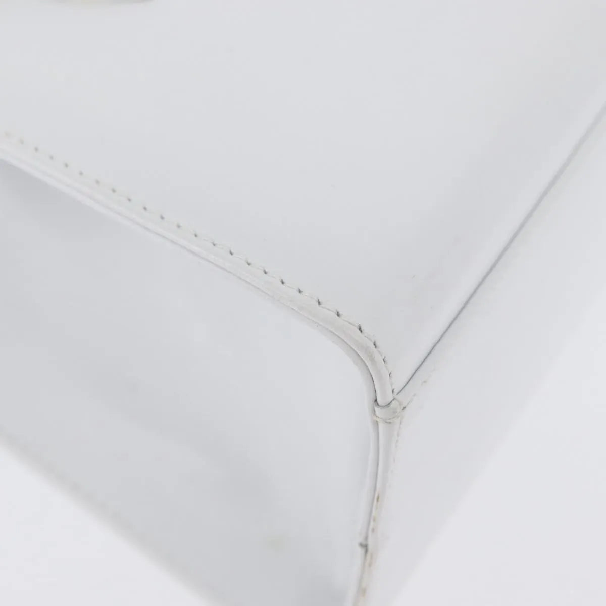 Salvatore Ferragamo Vintage Top handle Leather, White, Leather, Handbag