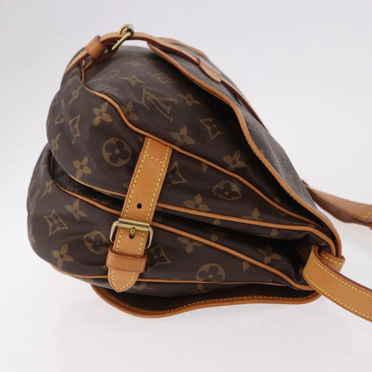 Louis Vuitton Saumur Canvas, Brown, Canvas, Shoulder Bag