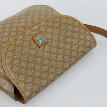 Celine Vintage Macadam Canvas, Beige, Canvas, Shoulder Bag