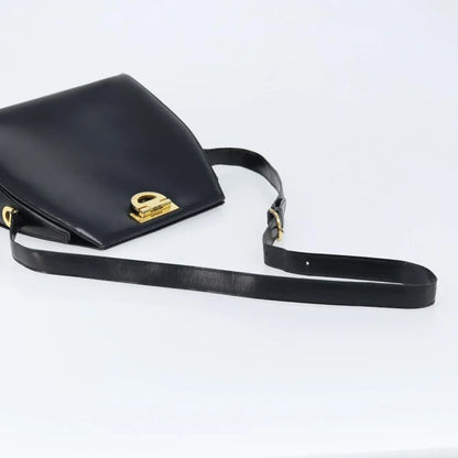 Celine Vintage Leather, Black, Leather, Shoulder Bag