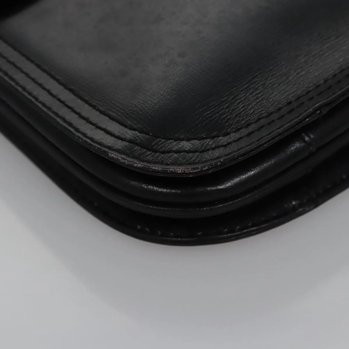 Saint Laurent Vintage Leather, Black, Leather, Handbag
