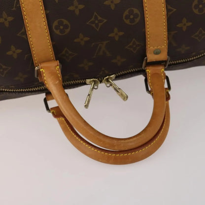 Louis Vuitton Keepall Bandoulière Canvas, Brown, Canvas, Travel Bag