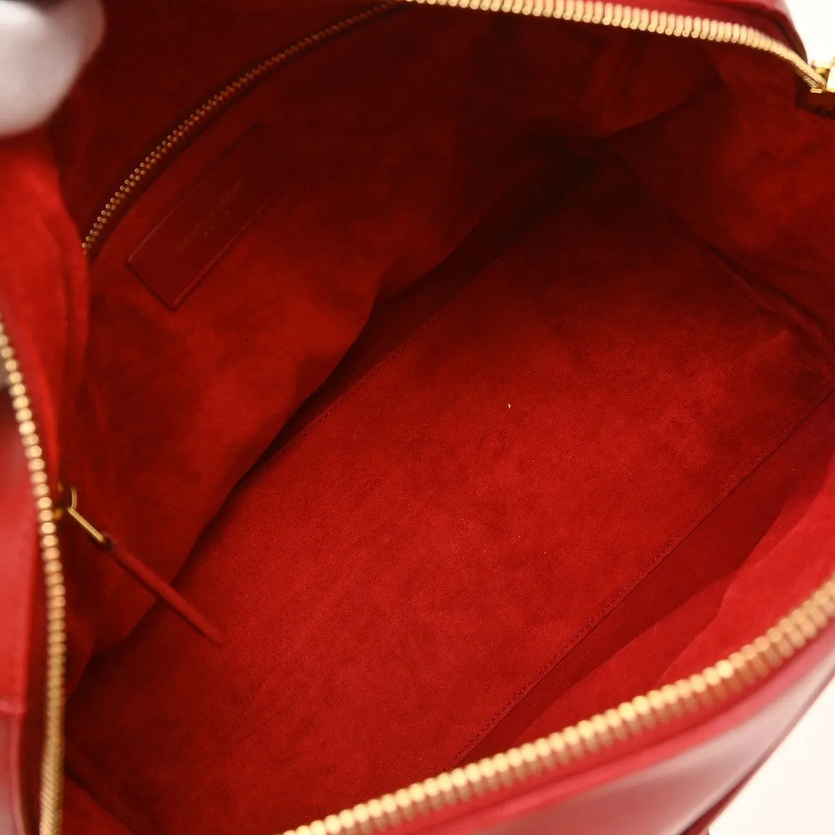 Saint Laurent Classic Duffle Leather, Red, Leather, Handbag